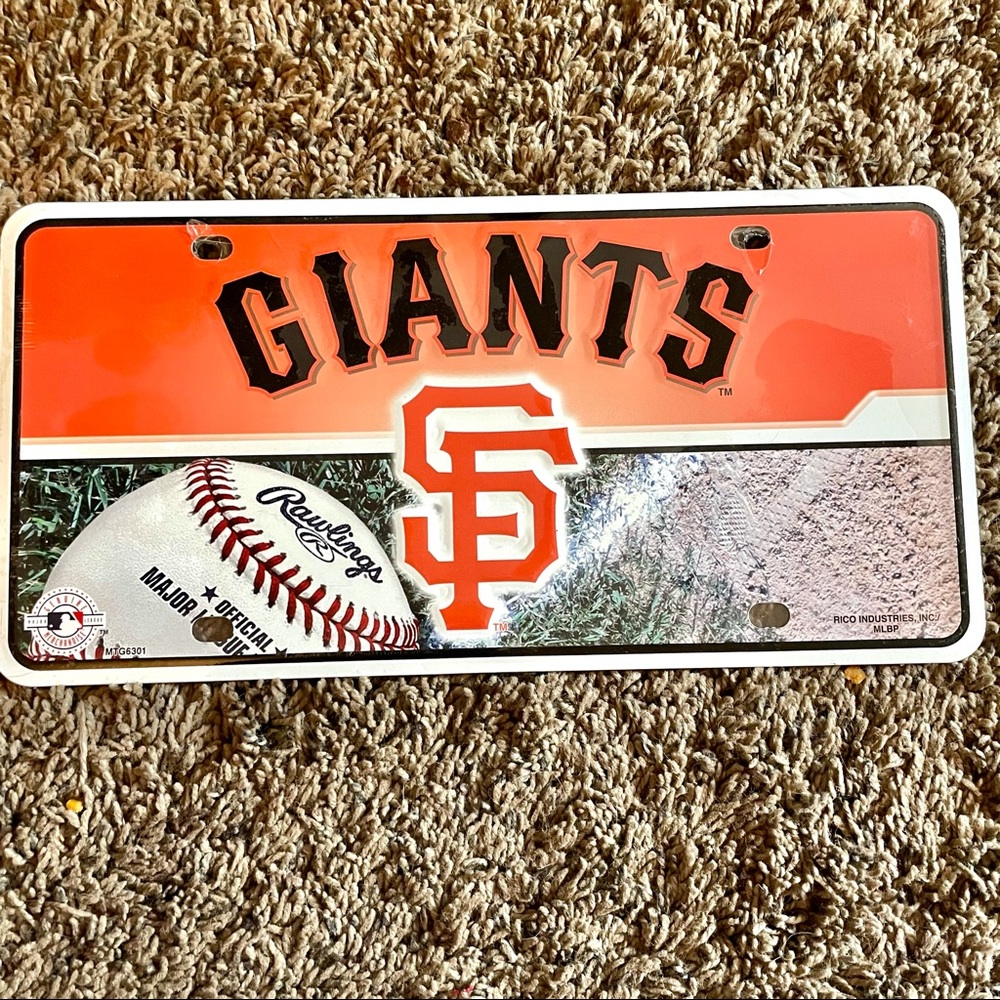 NEW MLB San Francisco Giants License Plate Baseball Metal Sign